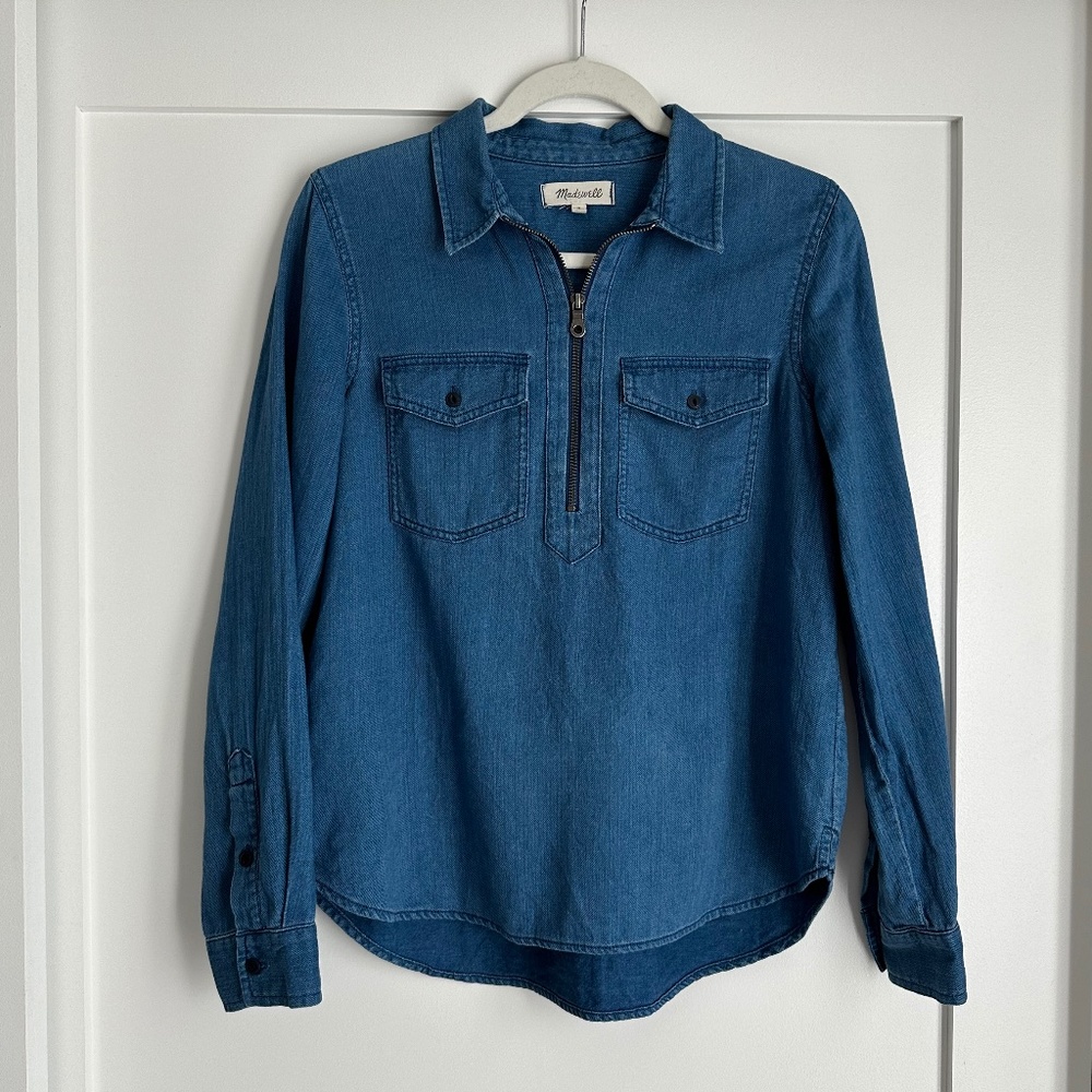 Madewell Denim Zip Shirt